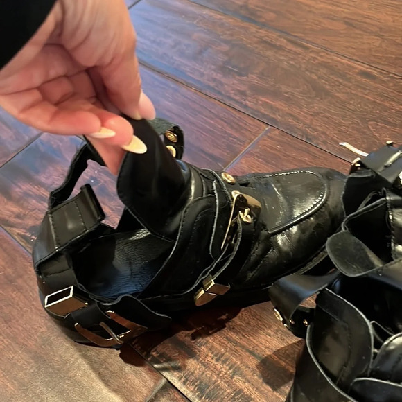 Jessica Buurman Black Gold double buckle boots size 38 - Picture 10 of 14